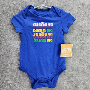 Latino Heritage Month Baby Bodysuit Dream Big Blue Size 6-9M